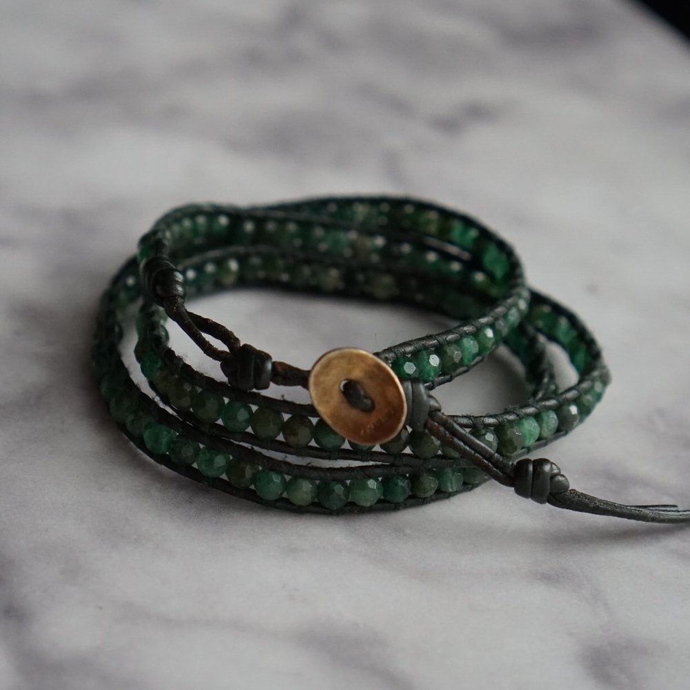 Chan Luu Emerald Wrap Bracelet